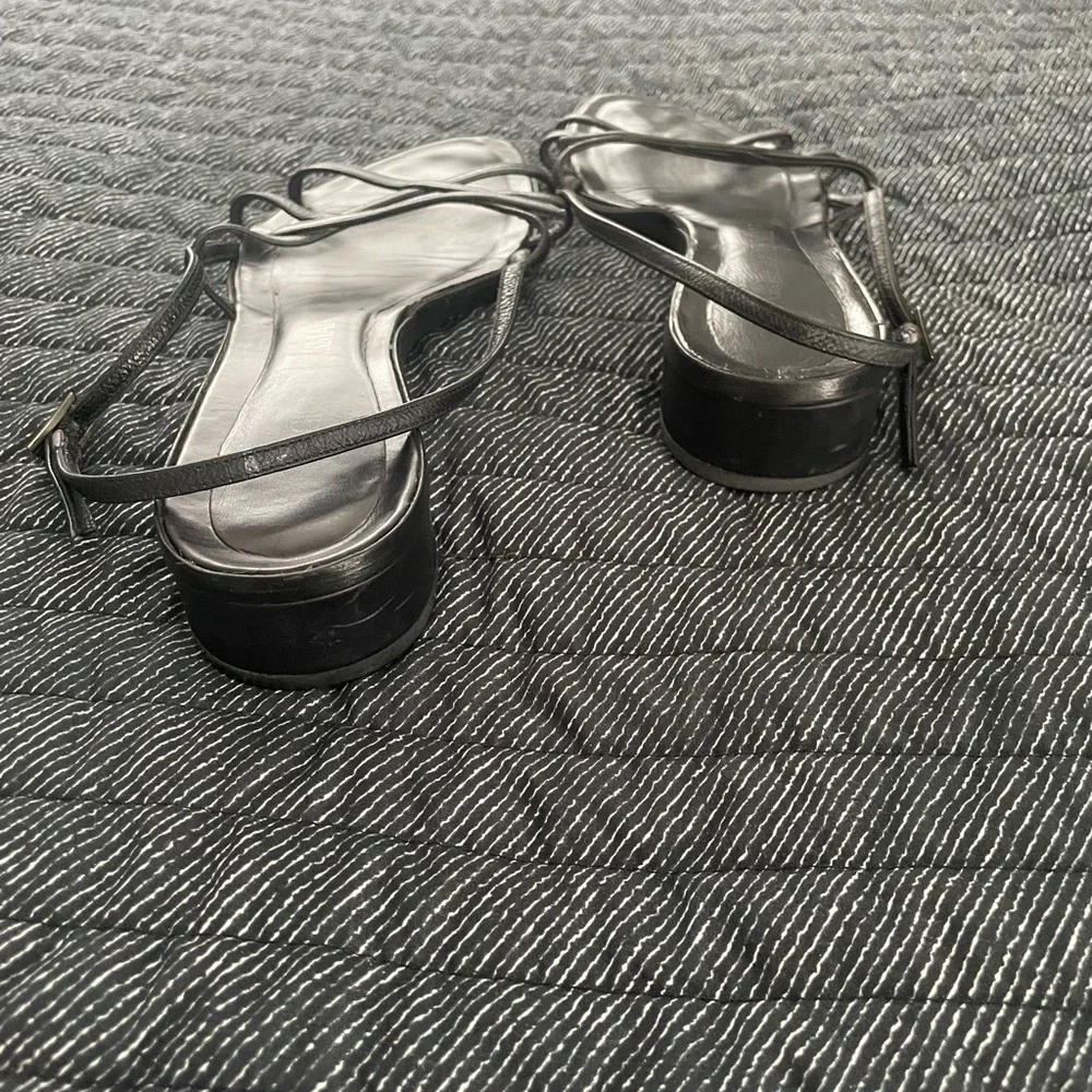 Giorgio Armani Black Strappy Sandals - Picture 7 of 12
